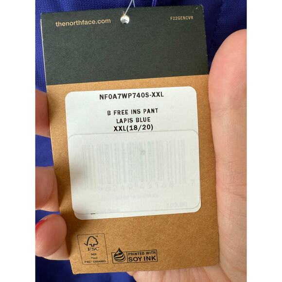 The North Face Boys Lapis Blue Freedom Insulated Pants Size XXL - Picture 7 of 7